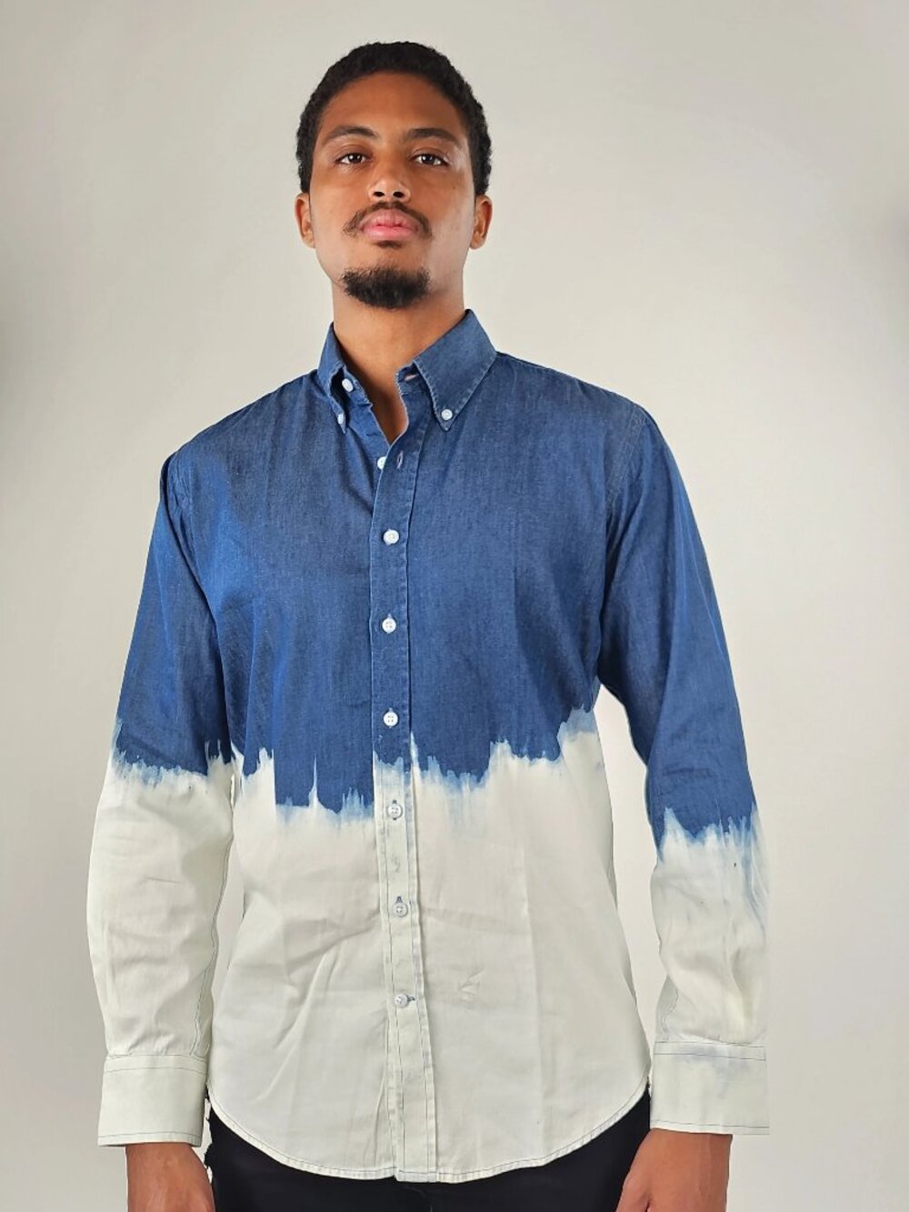 Brisk Dark Wash Dip Denim Shirt